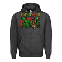 Charcoal Heather i believe in santa paws christmas Zipper Hoodie - Jasminsmagicworld