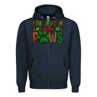 Navy i believe in santa paws christmas Zipper Hoodie - Jasminsmagicworld