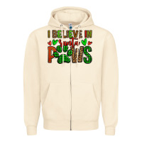 Sandshell i believe in santa paws christmas Zipper Hoodie - Jasminsmagicworld
