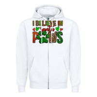 I Believe In Santa Paws Christmas Zipper Hoodie | Teevron