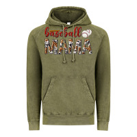 Vintage Olive baseball mama Vintage Hoodie - texasbilliewilder