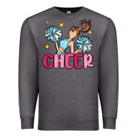 Charcoal Heather cheer Premium Sweatshirt - MaliasSmallBusiness