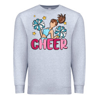 Heather Grey cheer Premium Sweatshirt - MaliasSmallBusiness