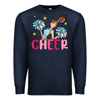 Navy cheer Premium Sweatshirt - MaliasSmallBusiness