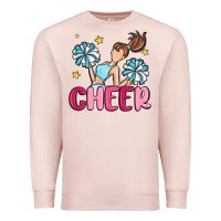 Pale Pink cheer Premium Sweatshirt - MaliasSmallBusiness