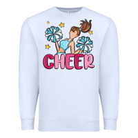 White cheer Premium Sweatshirt - MaliasSmallBusiness