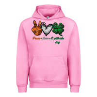 Fuchsia Pink peace love st patrick's day Urban Hoodie - Bettercallsaul