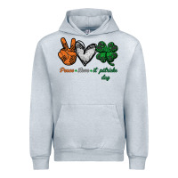 Heather Grey peace love st patrick's day Urban Hoodie - Bettercallsaul