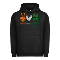 Pigment Black peace love st patrick's day Urban Hoodie - Bettercallsaul
