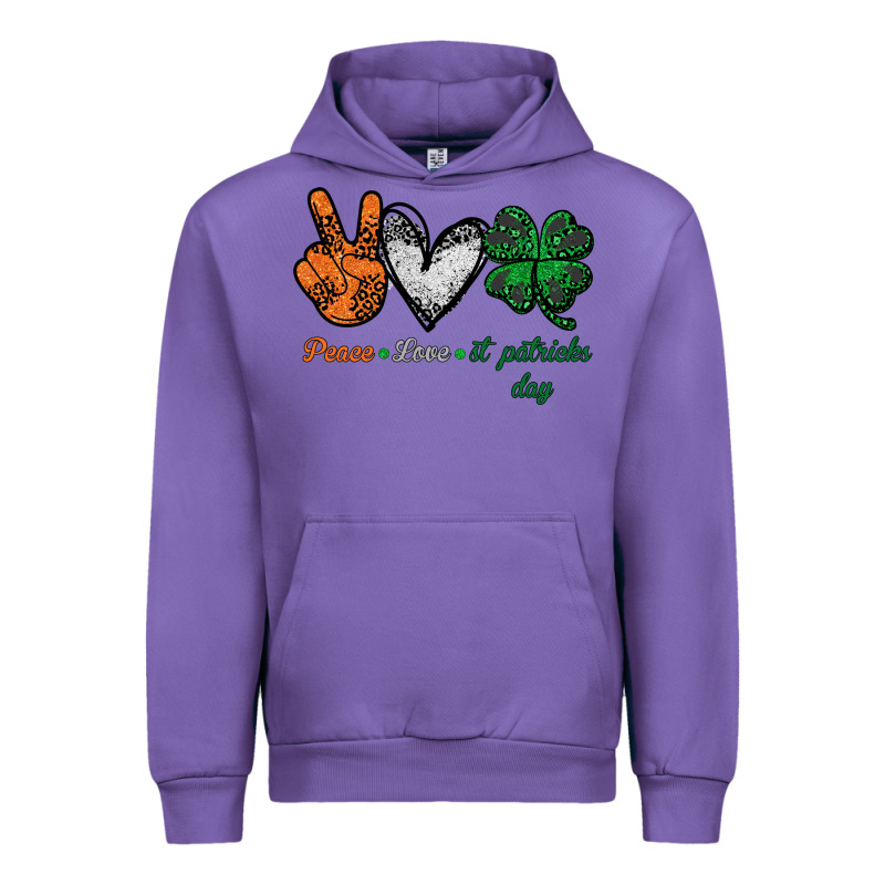 Peace Love St Patrick's Day Urban Hoodie by Bettercallsaul | Teevron
