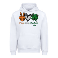 White peace love st patrick's day Urban Hoodie - Bettercallsaul