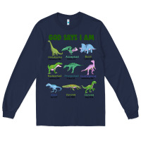 Navy god says i am dinosaurs Long Sleeve Tee - JahusDesignShop