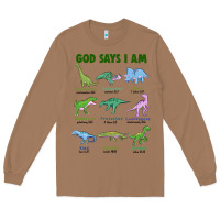 Toasted Coconut god says i am dinosaurs Long Sleeve Tee - JahusDesignShop