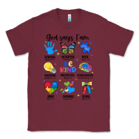 Burgundy god says i am autism Classic Tee - JahusDesignShop