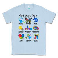 Dusty Blue god says i am autism Classic Tee - JahusDesignShop