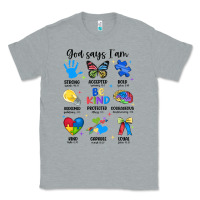 Heather Grey god says i am autism Classic Tee - JahusDesignShop