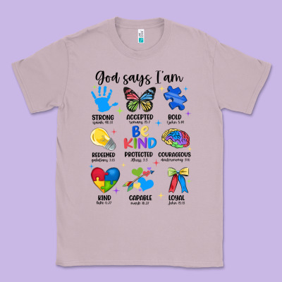 God Says I Am Autism Classic Tee Designed By Jahusdesignshop