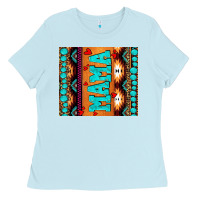 Baby Blue aztec leopard glitter Ladies Tee - AdoDesignShop