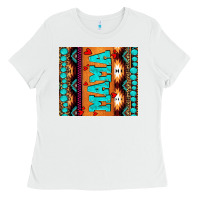 White aztec leopard glitter Ladies Tee - AdoDesignShop