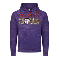 Cloud Purple baseball mama with leopard Vintage Hoodie - texasbilliewilder