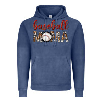 Vintage Denim baseball mama with leopard Vintage Hoodie - texasbilliewilder