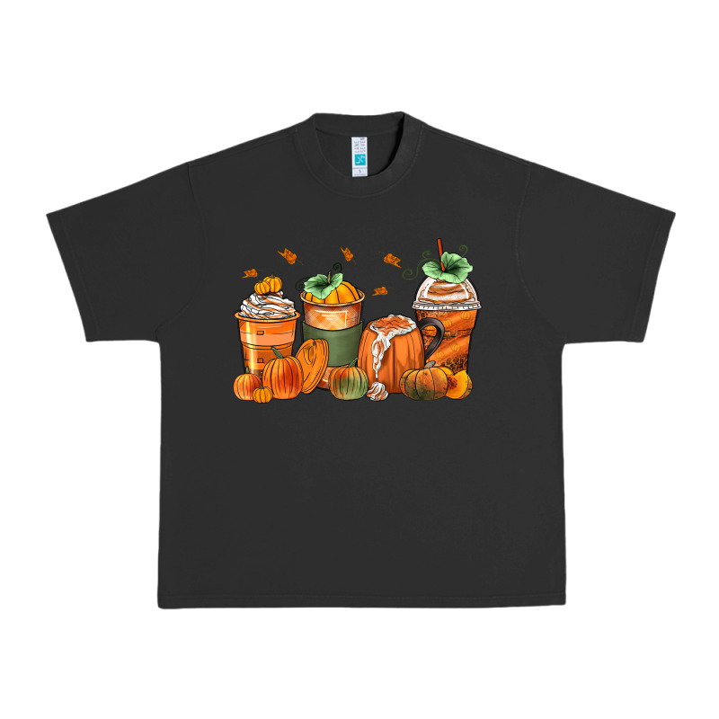 Pumpkins Coffee Cups Urban Heavy Tee by Zillion Design Studio | Teevron