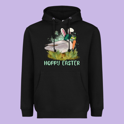 Hoppy Easter Duck Hunting Heavyweight Hoodie Designed By Maliassmallbusiness