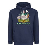 Navy hoppy easter duck hunting Heavyweight Hoodie - MaliasSmallBusiness