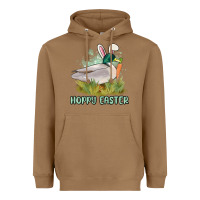 Toasted Coconut hoppy easter duck hunting Heavyweight Hoodie - MaliasSmallBusiness