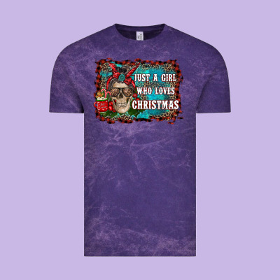 Just A Girl Who Loves Christmas Vintage Tee Designed By Ranaportraitstore