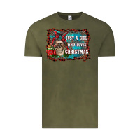 Vintage Olive just a girl who loves christmas Vintage Tee - RanaPortraitStore