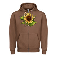 Chestnut sunflower Zipper Hoodie - JahusDesignShop