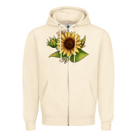 Sandshell sunflower Zipper Hoodie - JahusDesignShop