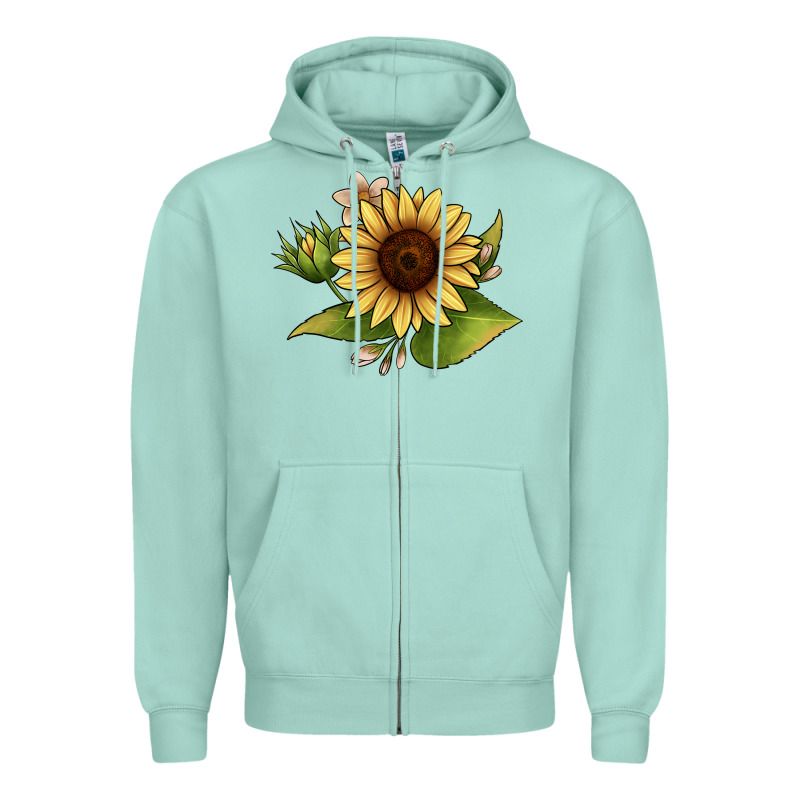 Sunflower Zipper Hoodie by JahusDesignShop | Teevron