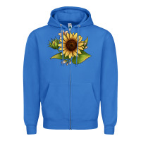True Royal sunflower Zipper Hoodie - JahusDesignShop