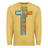 Antique Gold i can do all things through christ who strengthens Premium Sweatshirt - MaliasSmallBusiness