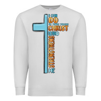 Dove Grey i can do all things through christ who strengthens Premium Sweatshirt - MaliasSmallBusiness