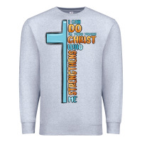 Heather Grey i can do all things through christ who strengthens Premium Sweatshirt - MaliasSmallBusiness