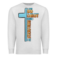 Oatmeal Heather i can do all things through christ who strengthens Premium Sweatshirt - MaliasSmallBusiness