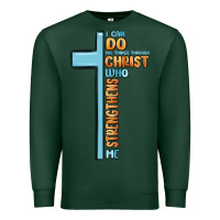 Sports Green i can do all things through christ who strengthens Premium Sweatshirt - MaliasSmallBusiness