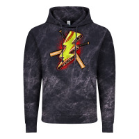 Cloud Black softball lightning bolt Vintage Hoodie - Zillion Design Studio