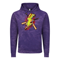 Cloud Purple softball lightning bolt Vintage Hoodie - Zillion Design Studio