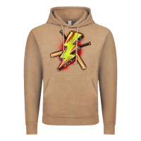 Vintage Coffee softball lightning bolt Vintage Hoodie - Zillion Design Studio