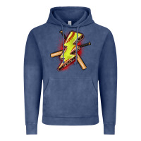 Vintage Denim softball lightning bolt Vintage Hoodie - Zillion Design Studio