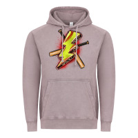 Vintage Zinc softball lightning bolt Vintage Hoodie - Zillion Design Studio