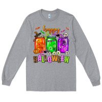 Heather Grey happy halloween jars and horror Long Sleeve Tee - AdoDesignShop