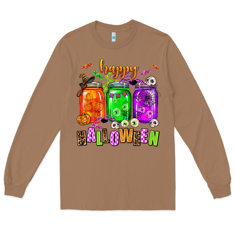 Happy Halloween Jars And Horror Long Sleeve Tee by AdoDesignShop | Teevron