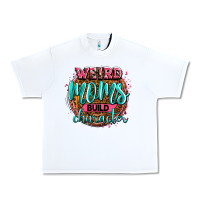 White weird moms build character Urban Heavy Tee - Zillion Design Studio