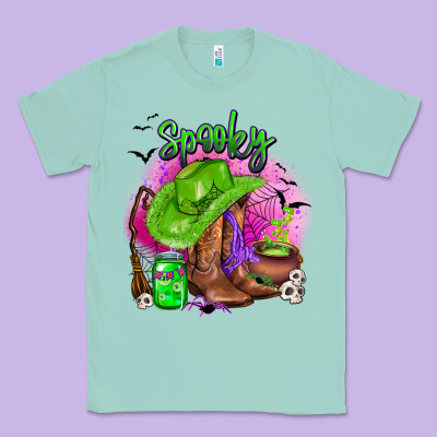 Spooky Cowgirl  Halloween Classic Tee Designed By Adodesignshop