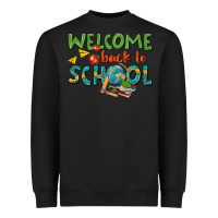 Black welcome back to school Heavyweight Sweatshirt - texasbilliewilder
